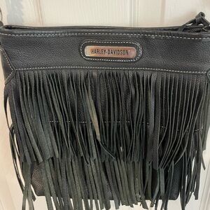 Harley Davidson leather fringe bag